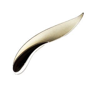 Vintage Shiney Matte Goldtone Sarah Coventry Leaf Paisley Brooch Pin